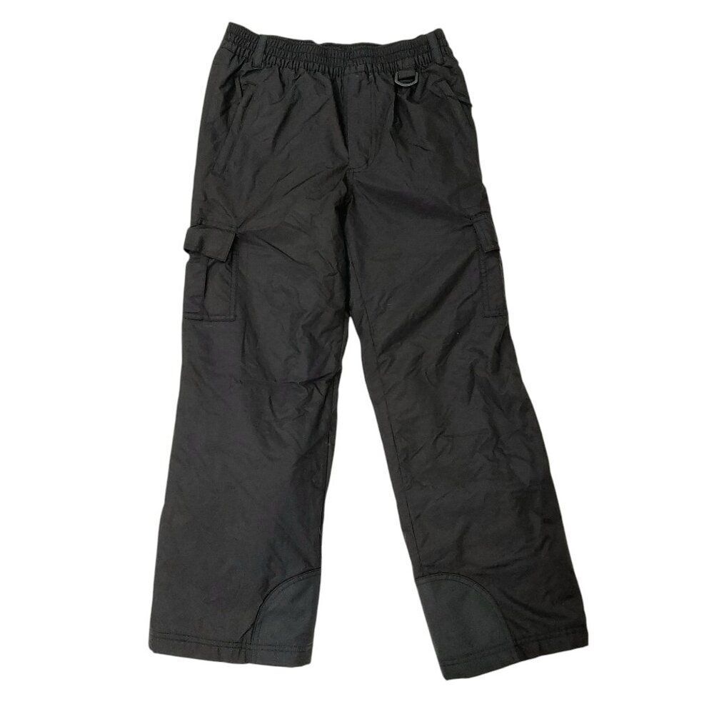 Sport Essentials Cargo Snow Ski Pants Youth 12 Black Insulated Winter Outdoor